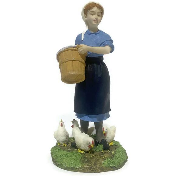Amish Country Figurine #609 Feeding Time 5.5 Inches Tall New IOB - Picture 2 of 13